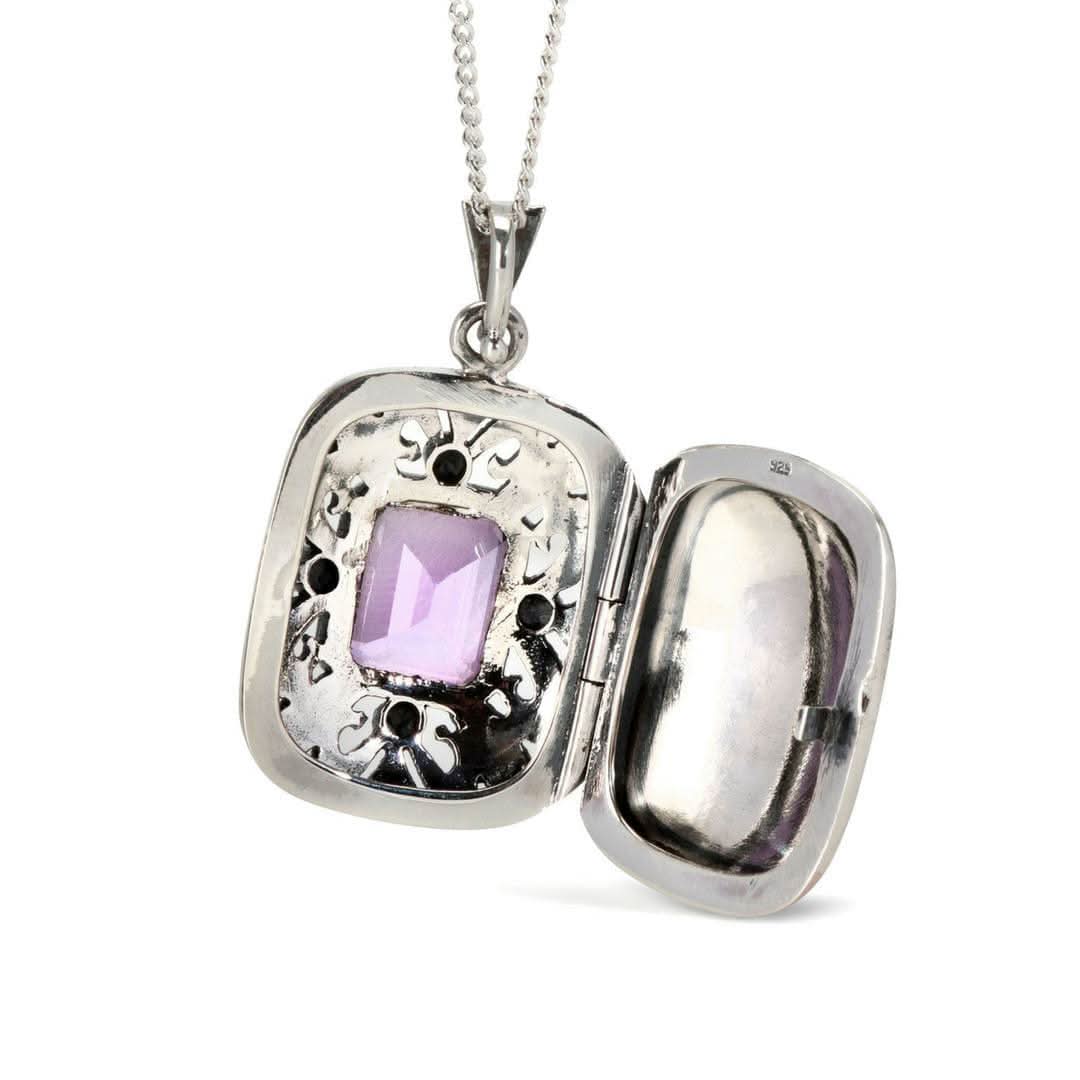 Amethyst Locket Silver + Photos - Image 6