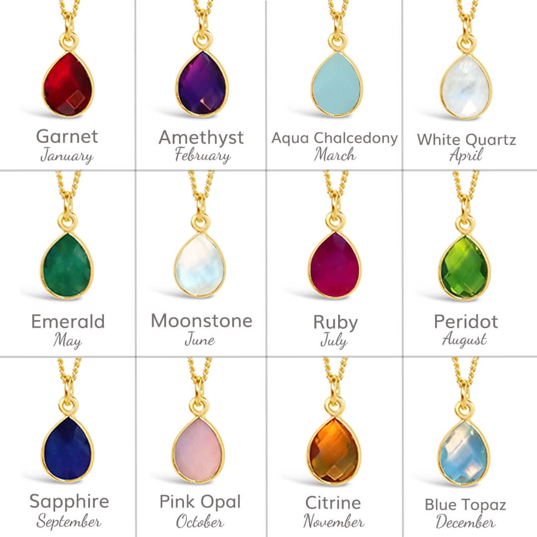 Aqua Chalcedony Necklace | Gold | March Birthstone - Image 7