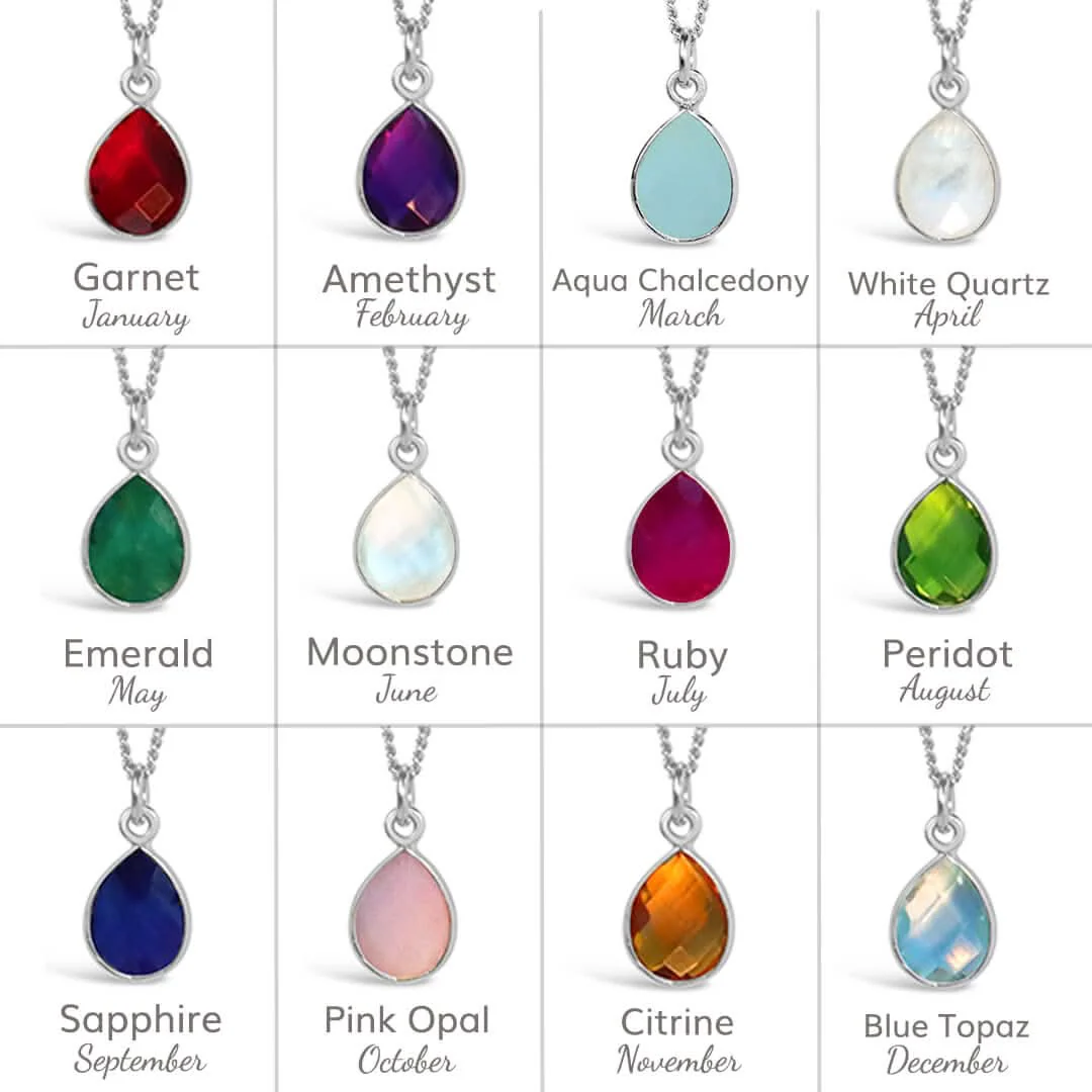 Aqua Chalcedony Necklace | Silver | March Birthstone - Image 8