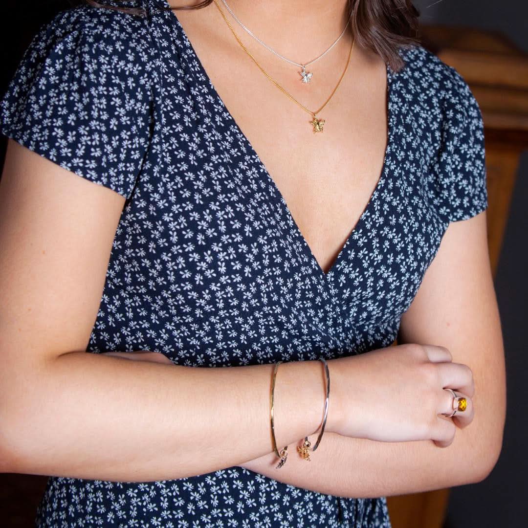 Bee Bangle | Gold - Silver - Image 4