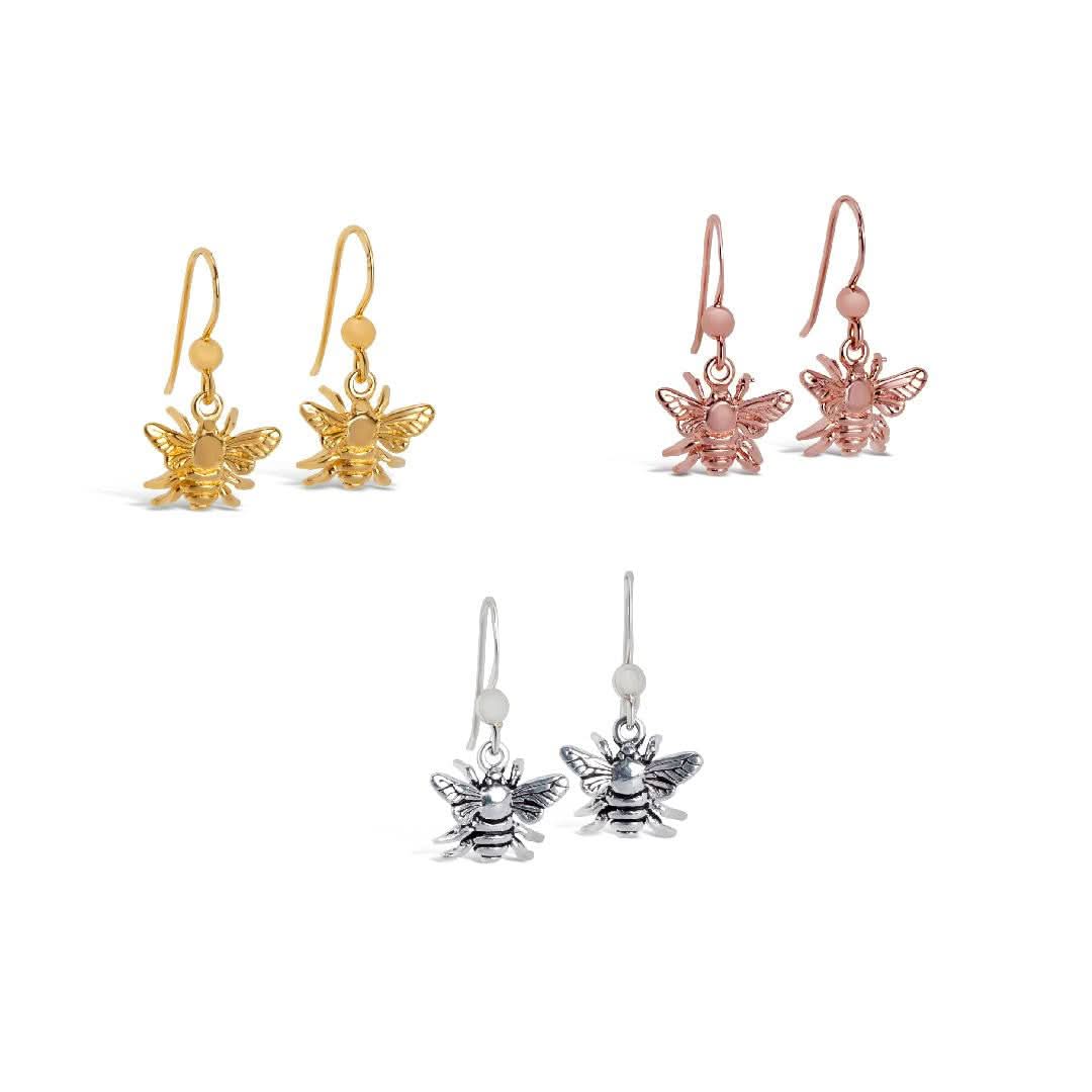 Bee Earrings | Rose Gold - Image 3