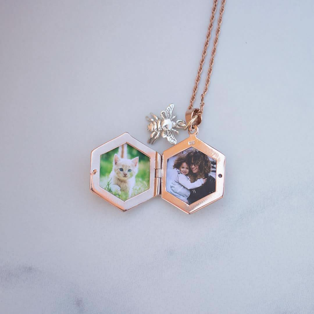 Bee Locket Rose Gold + Photos - Image 4