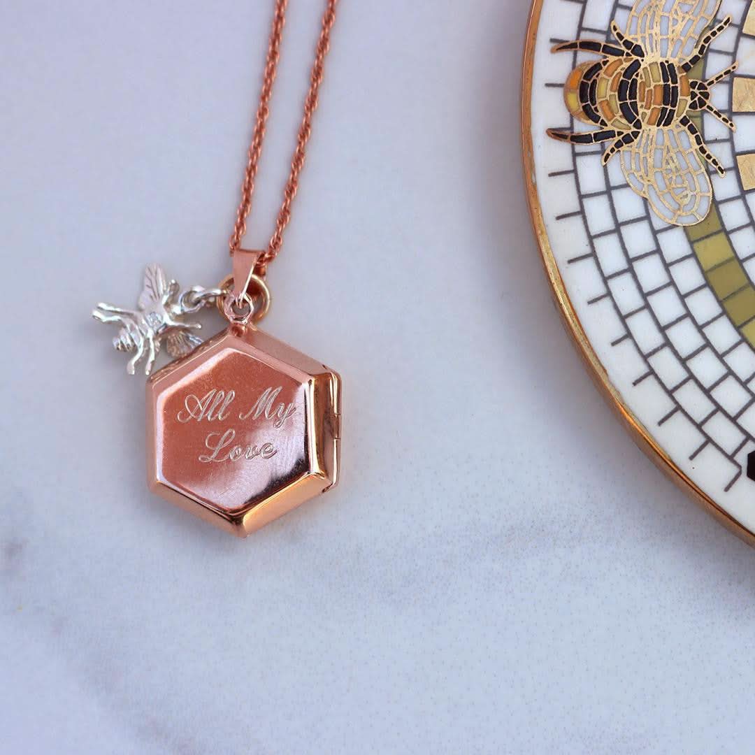 Bee Locket Rose Gold + Photos - Image 8