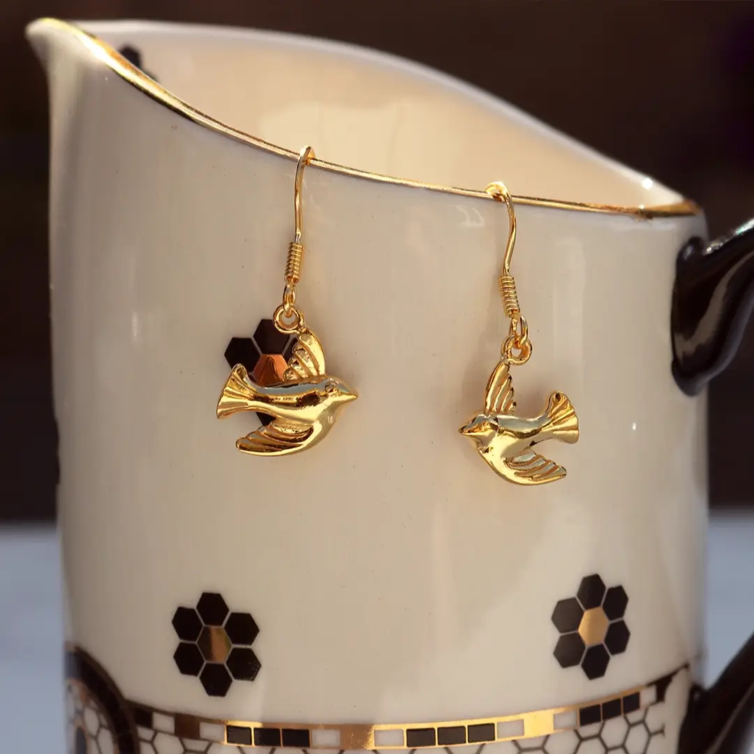 Bird Earrings | Gold - Image 3
