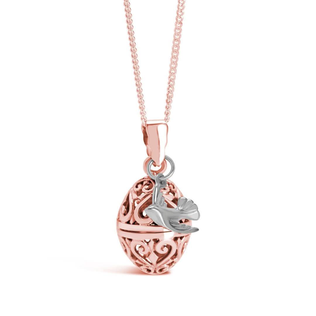 Bird Locket Rose Gold + Secret Message - Image 3