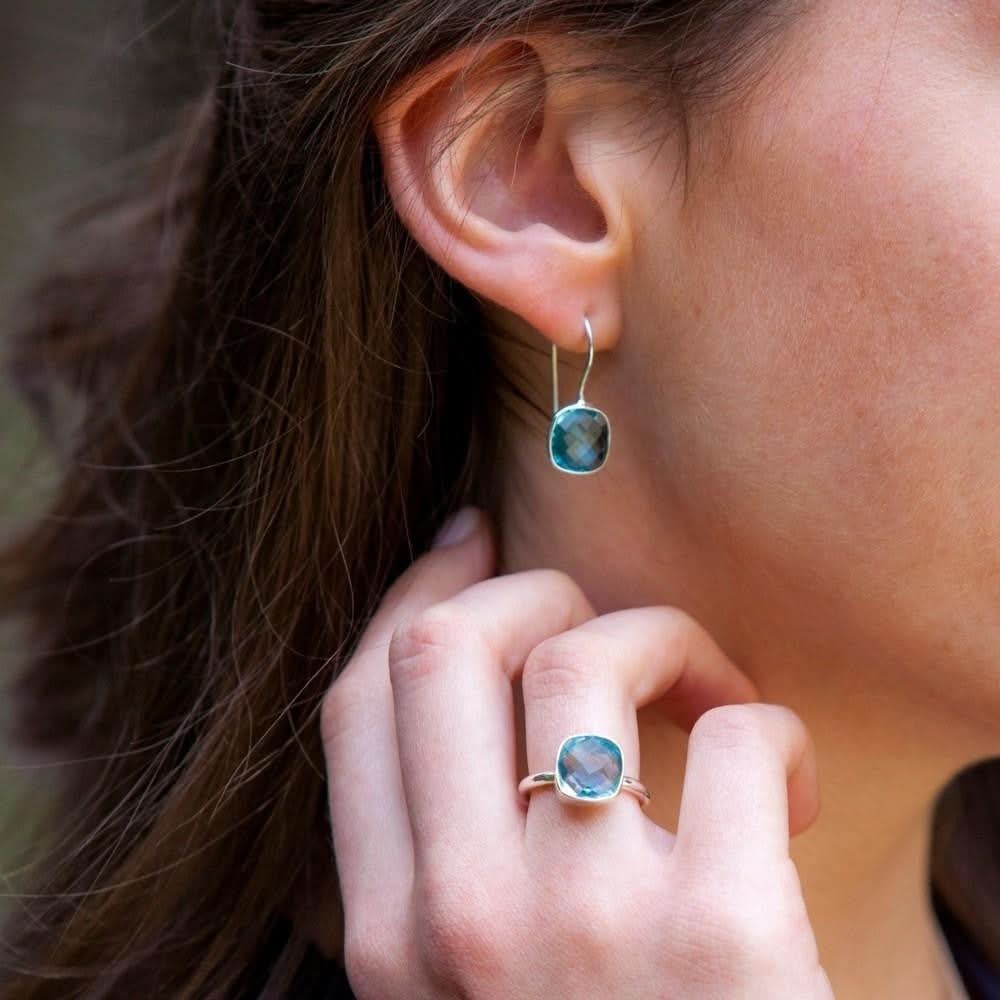 Blue Topaz Cocktail Ring | Rose Gold - Image 5