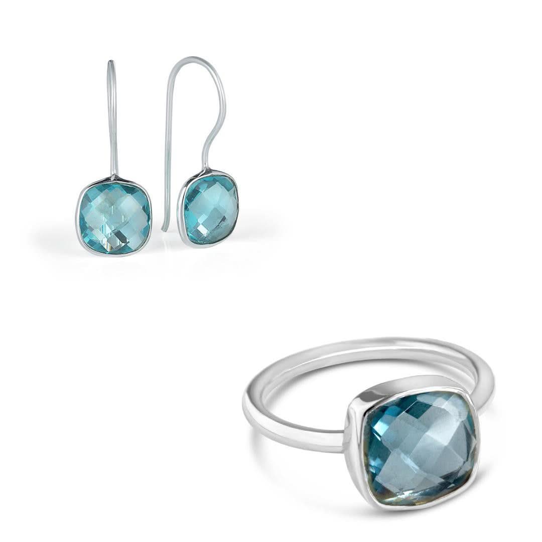 Blue Topaz Cocktail Ring | Silver - Image 3