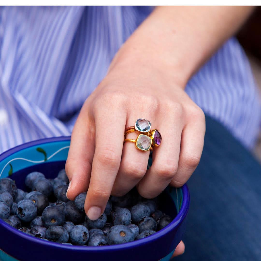 Blue Topaz Cocktail Ring | Silver - Image 4