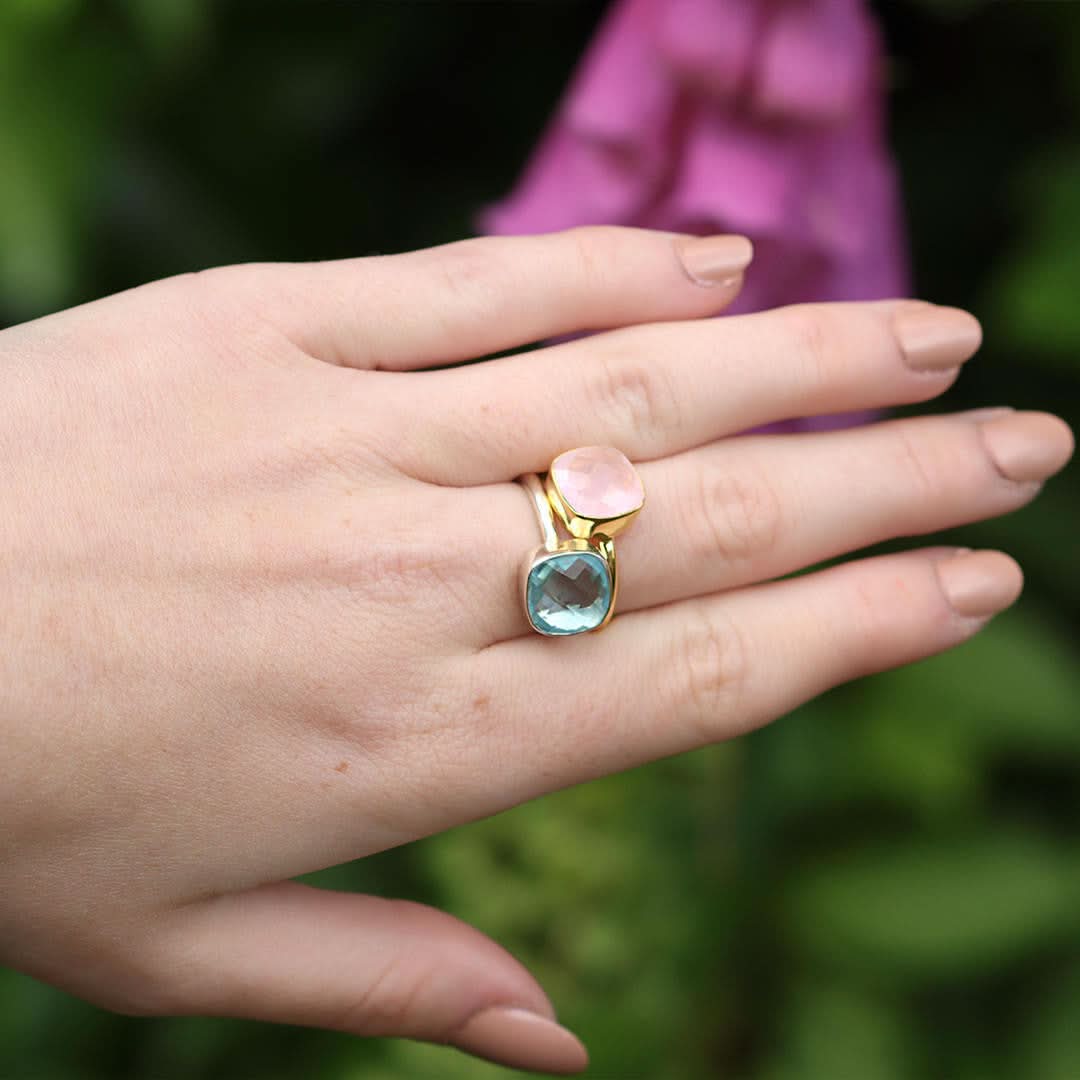 Blue Topaz Cocktail Ring | Silver - Image 6