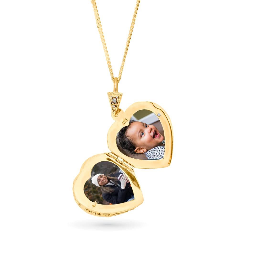 Blue Topaz Vintage Heart Locket | Gold - Image 10