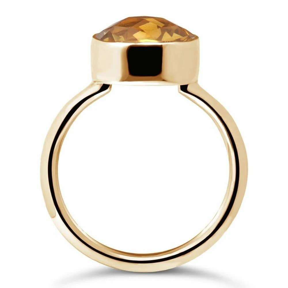 Citrine Cocktail Ring | Gold - Image 3
