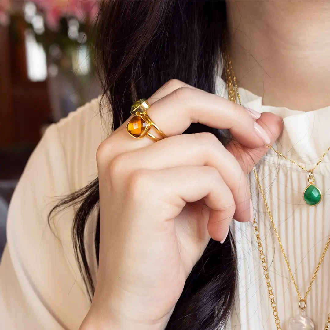 Citrine Cocktail Ring | Gold - Image 5