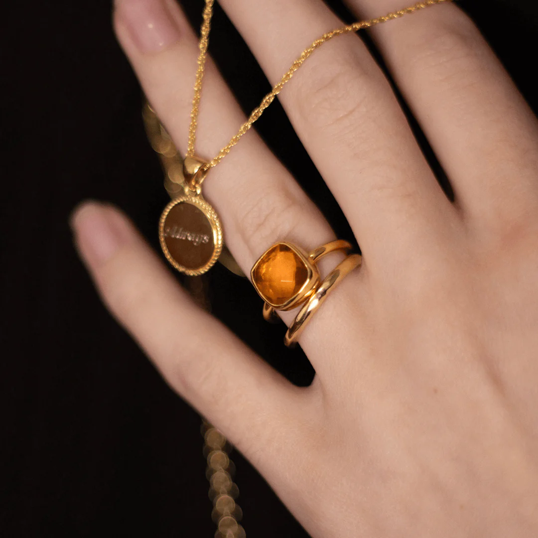 Citrine Cocktail Ring | Gold - Image 6