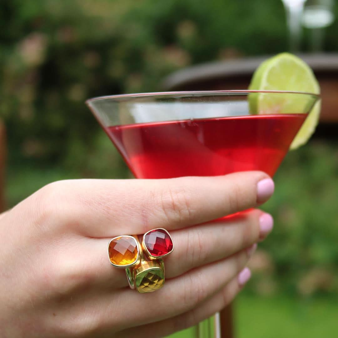 Citrine Cocktail Ring | Rose Gold - Image 4