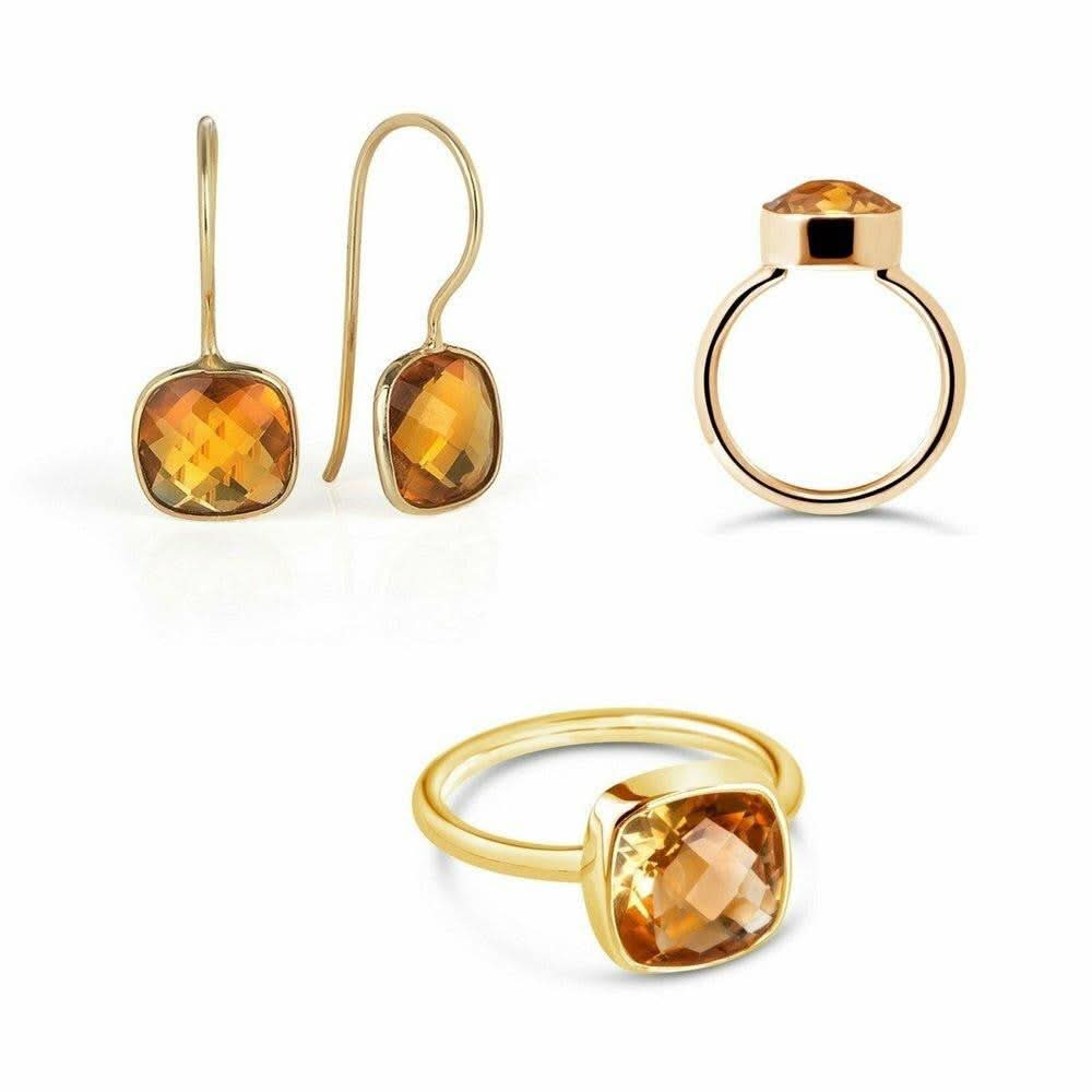 Citrine Earrings | Gold - Image 4