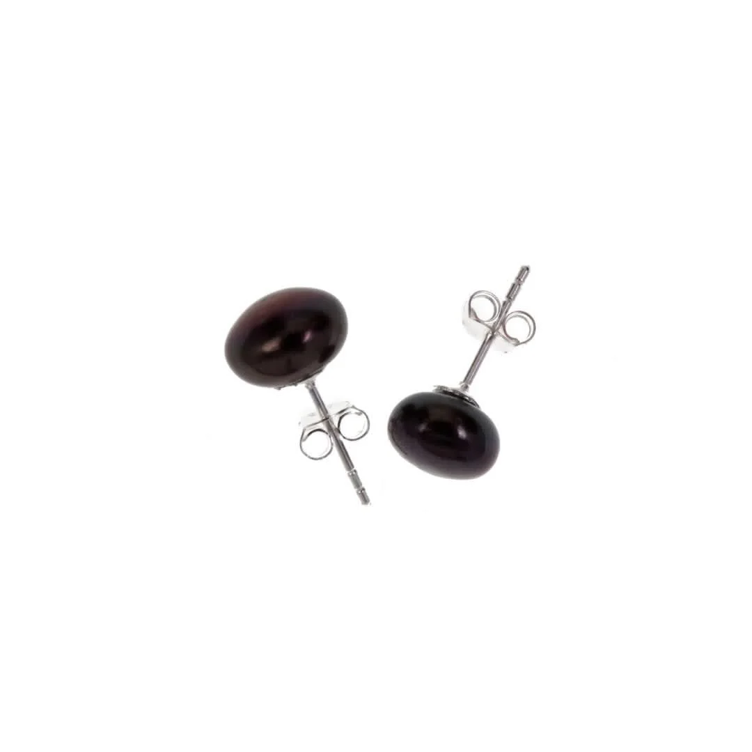 Classic Pearl Earrings | Midnight - Image 3