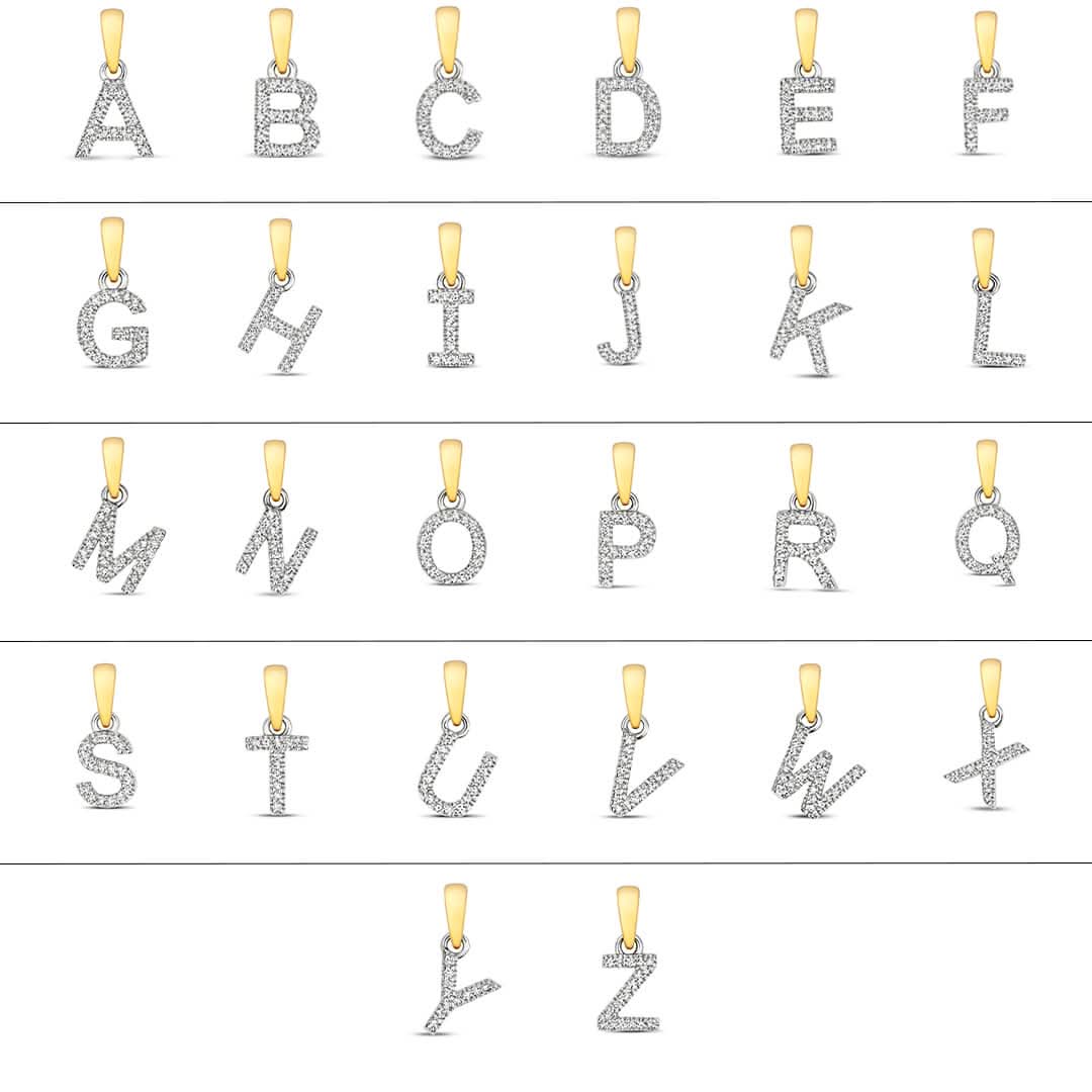 Diamond Initial Necklace | Solid Gold | A to Z - Image 6