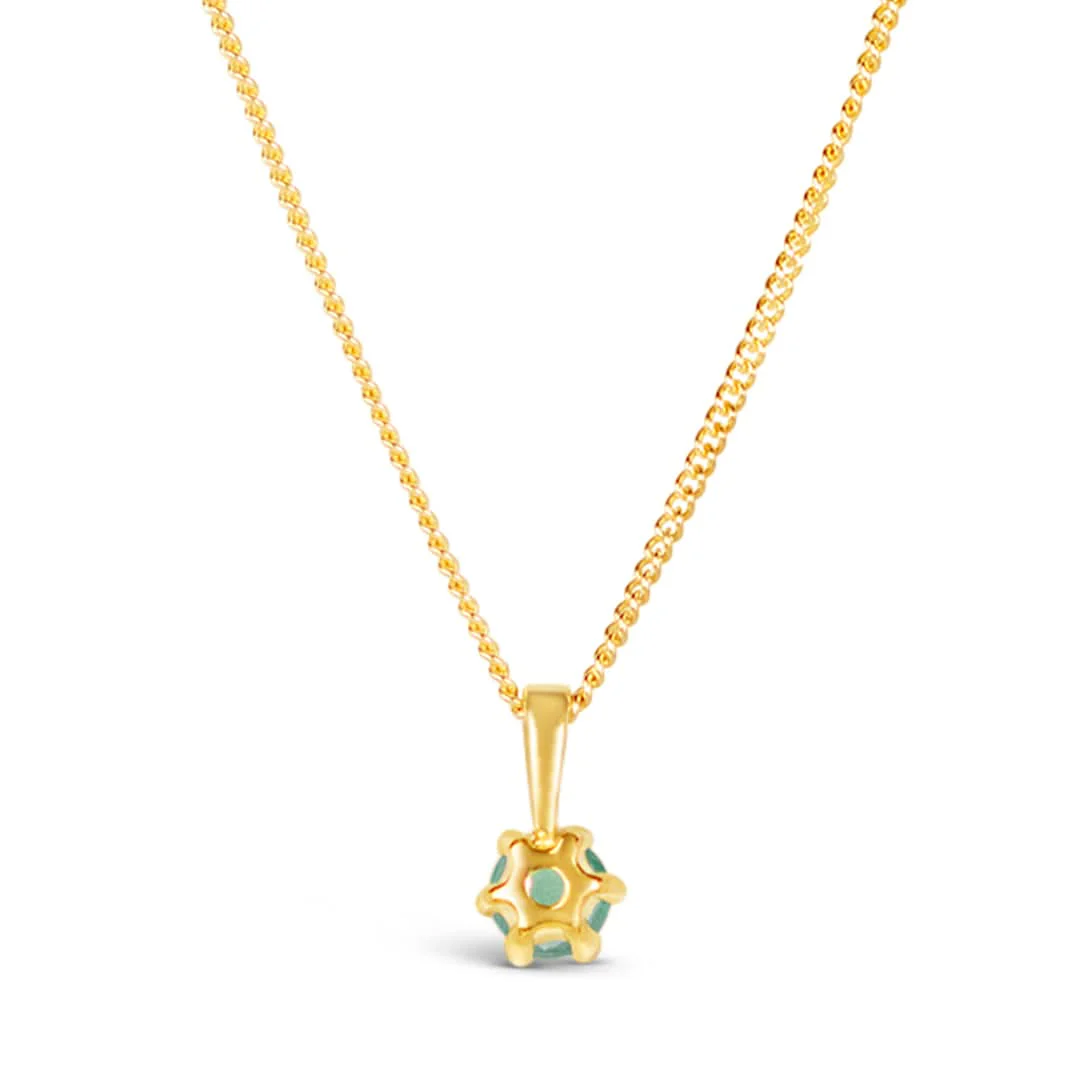 Emerald Charm Necklace in Gold - Image 5