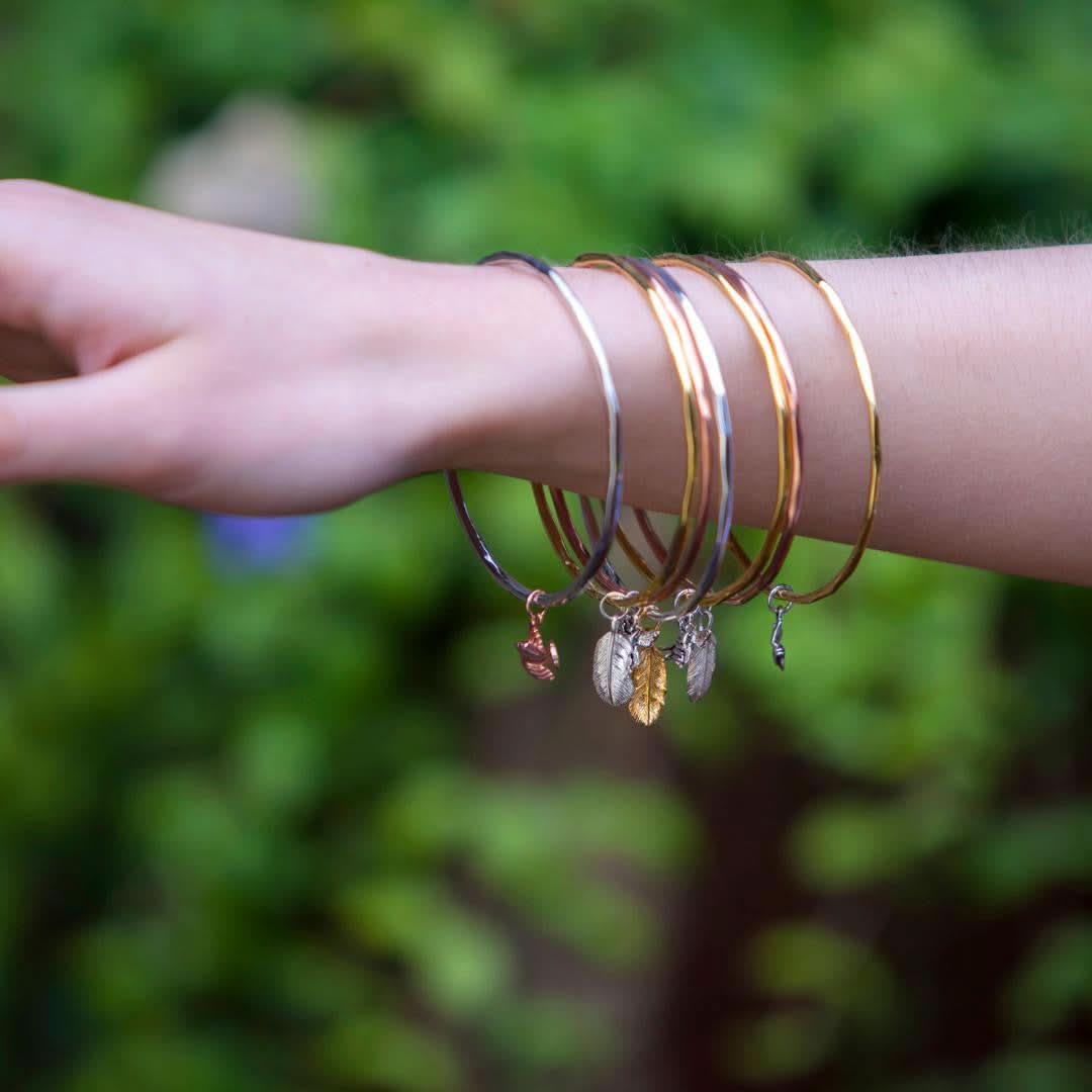 Feather Bangle | Silver / Gold - Image 3