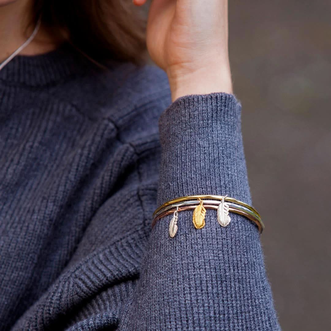 Feather Bangle | Silver / Gold - Image 5