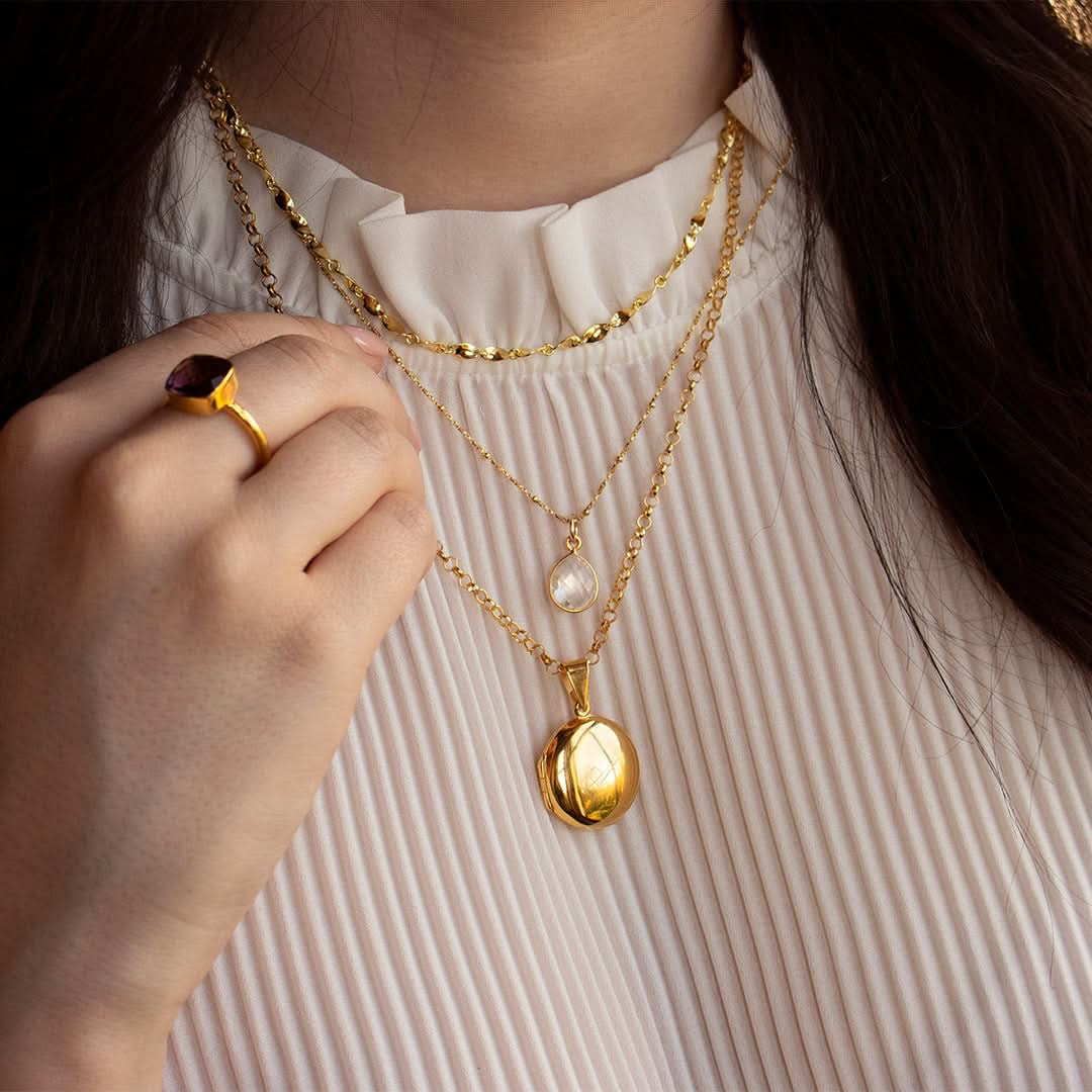 Feather Locket | Gold - Image 4