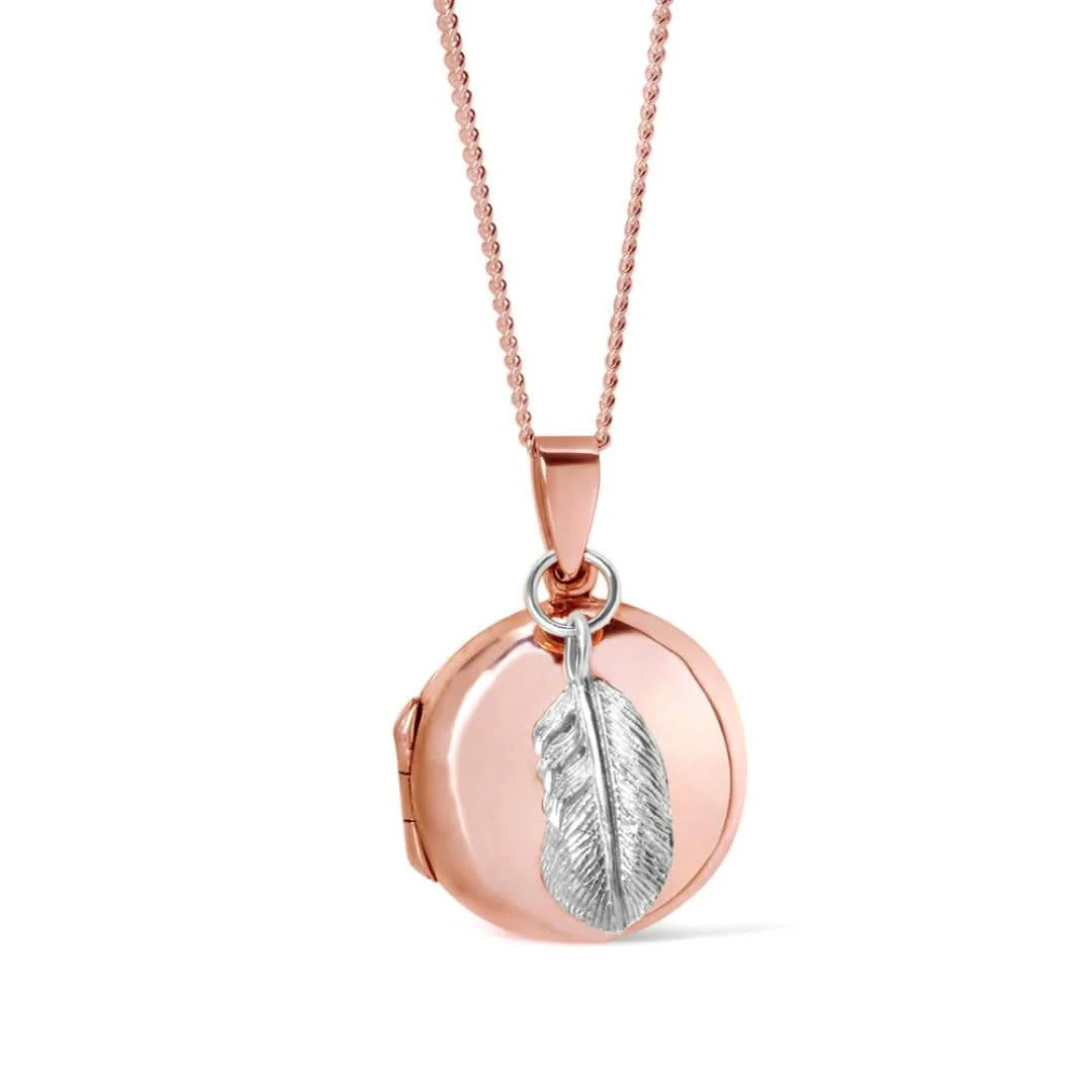 Feather Locket | Rose Gold - Image 3