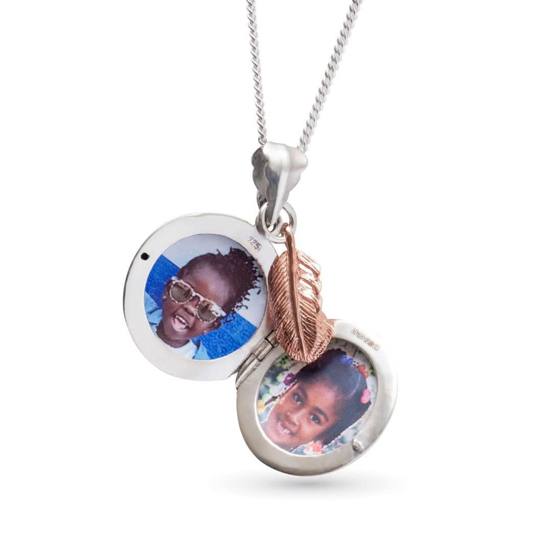 Feather Locket | White Gold - Image 5