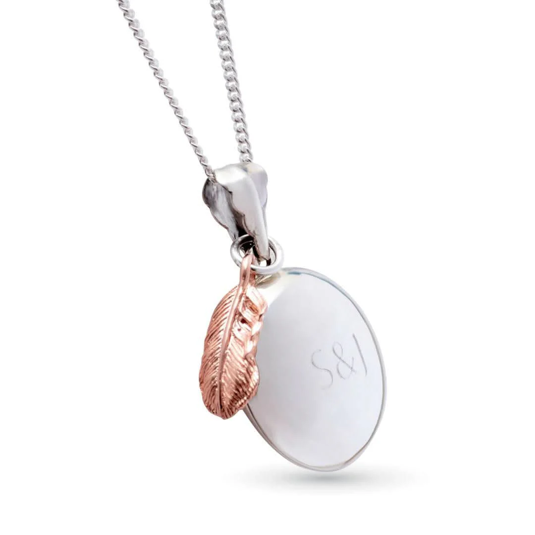 Feather Locket | White Gold - Image 6