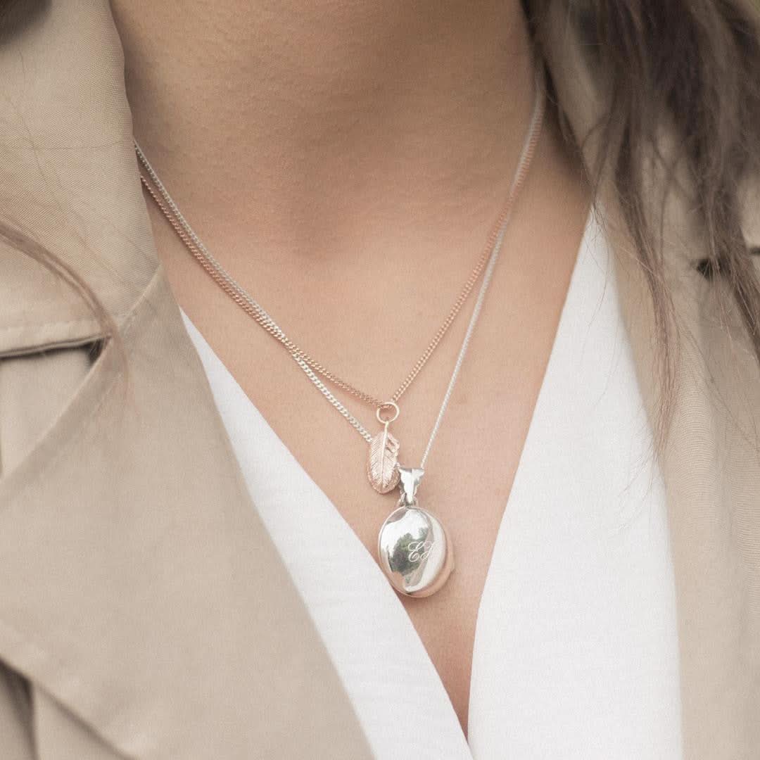 Feather Locket | White Gold - Image 8
