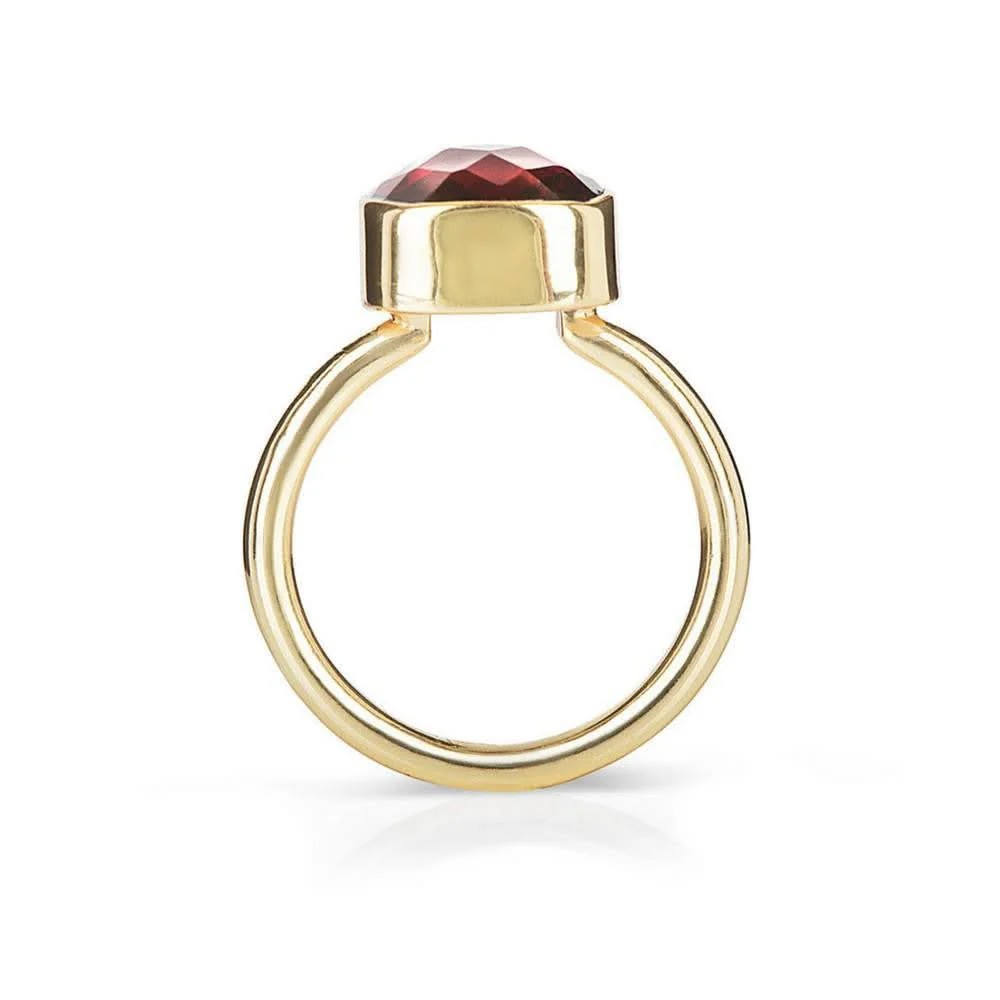 Garnet Cocktail Ring | Gold - Image 4