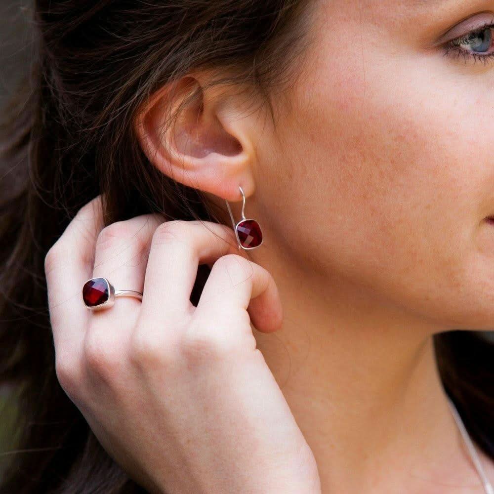 Garnet Cocktail Ring | Silver - Image 3