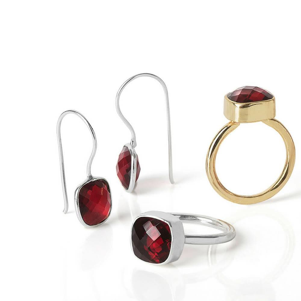 Garnet Cocktail Ring | Silver - Image 5