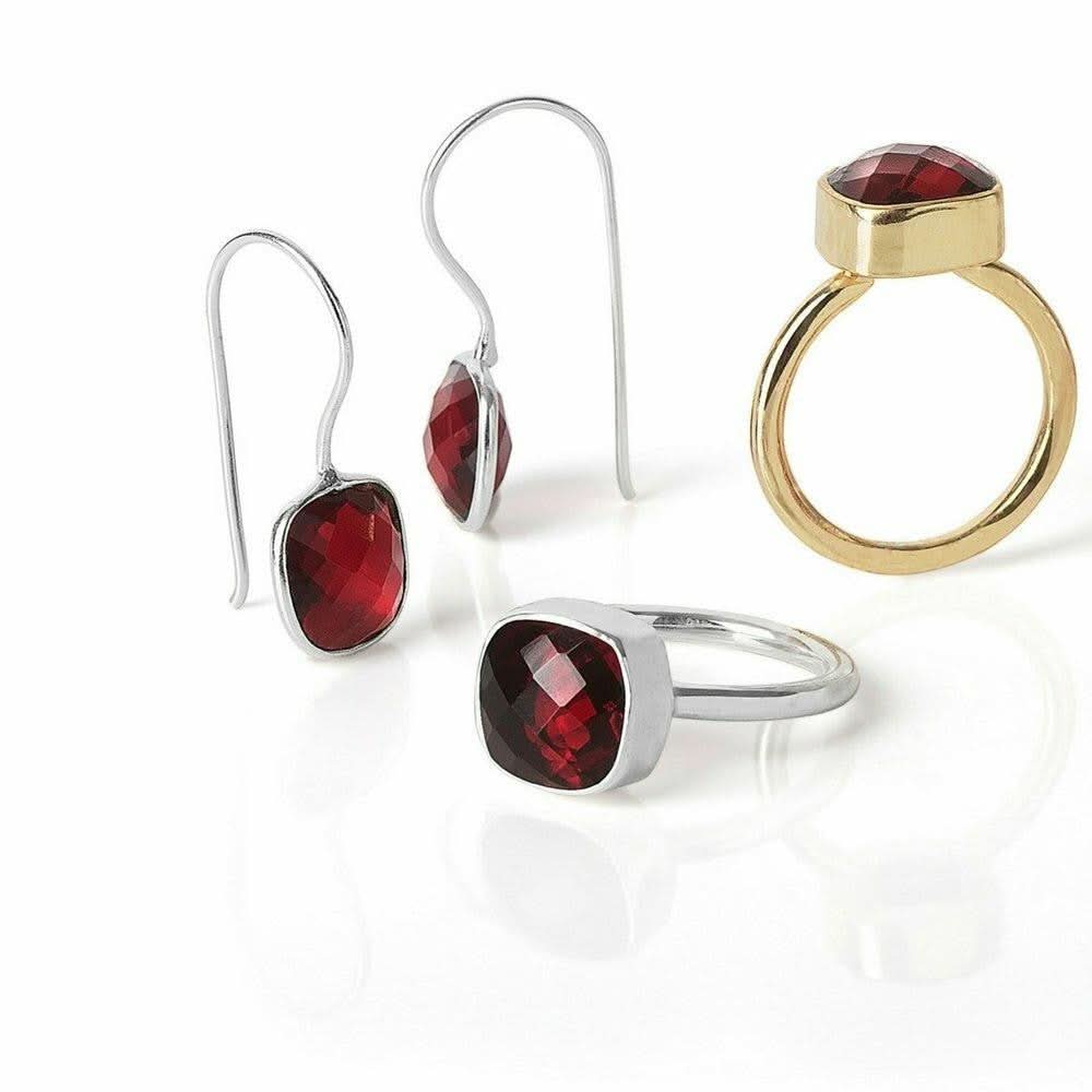 Garnet Earrings | Silver - Image 4