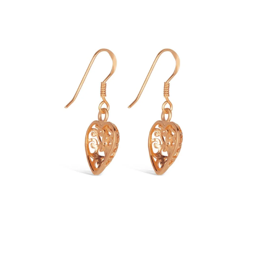 Heart Earrings | Rose Gold - Image 3