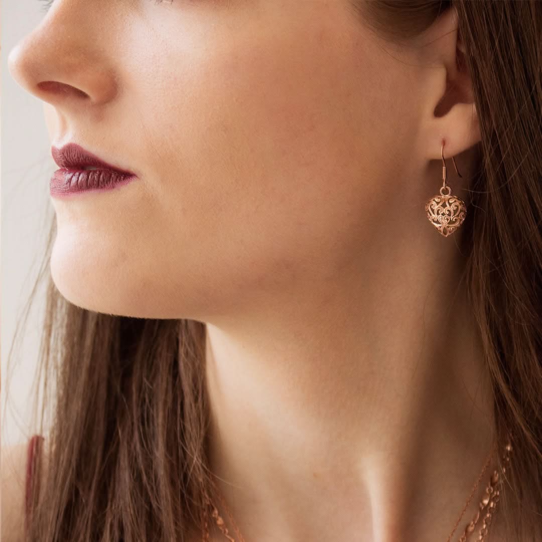 Heart Earrings | Rose Gold - Image 4