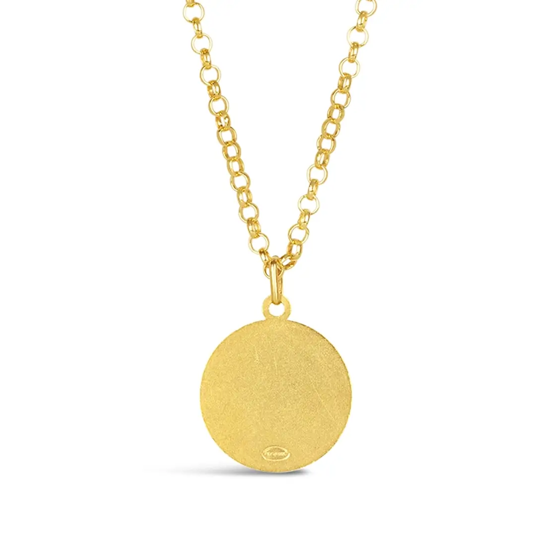 Large Personalised St Christopher Necklace in 18ct Gold Vermeil - Image 5