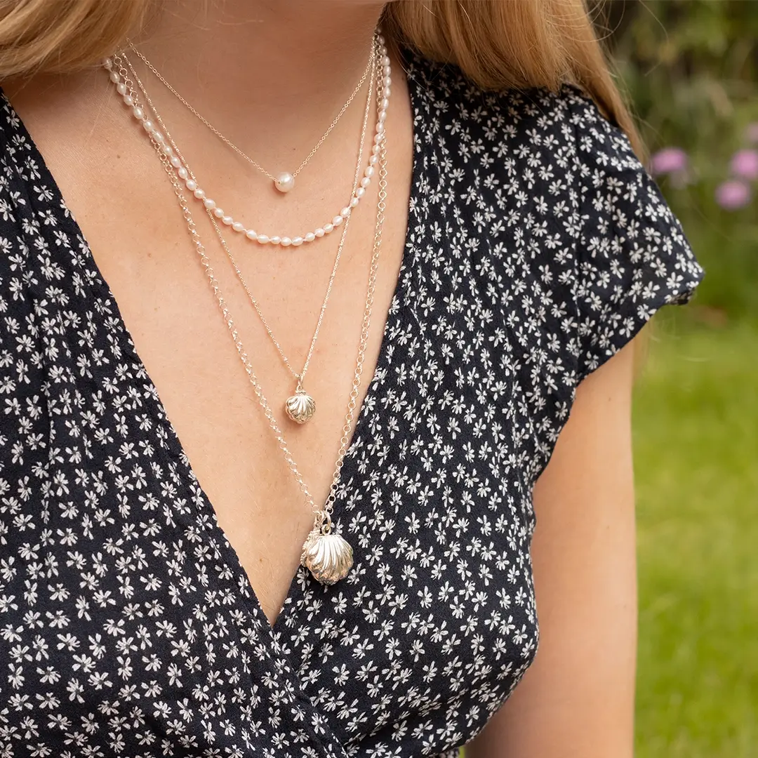 Magical Charm Necklace | Shell - Luck - Silver - Image 4