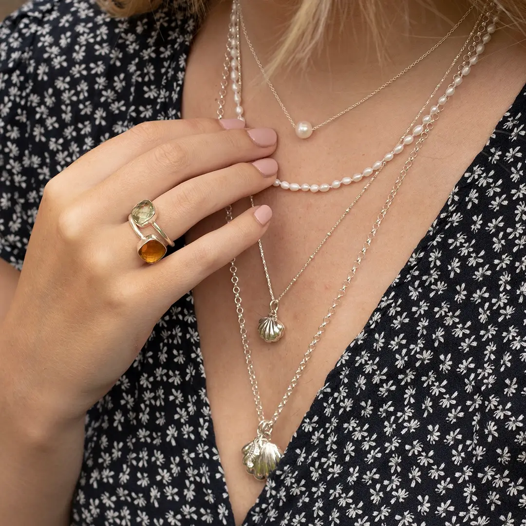 Magical Charm Necklace | Shell - Luck - Silver - Image 5