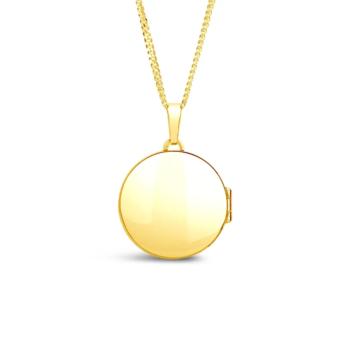 Men's Engravable Compass Locket Gold + Photos - Image 9