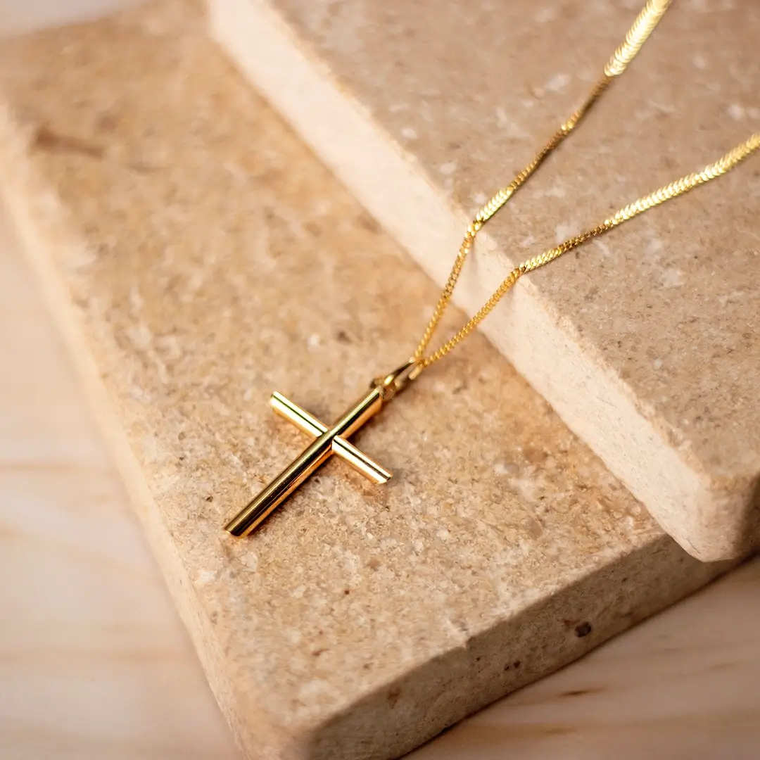 Men's 9ct Solid Gold Cross Necklace - Image 5