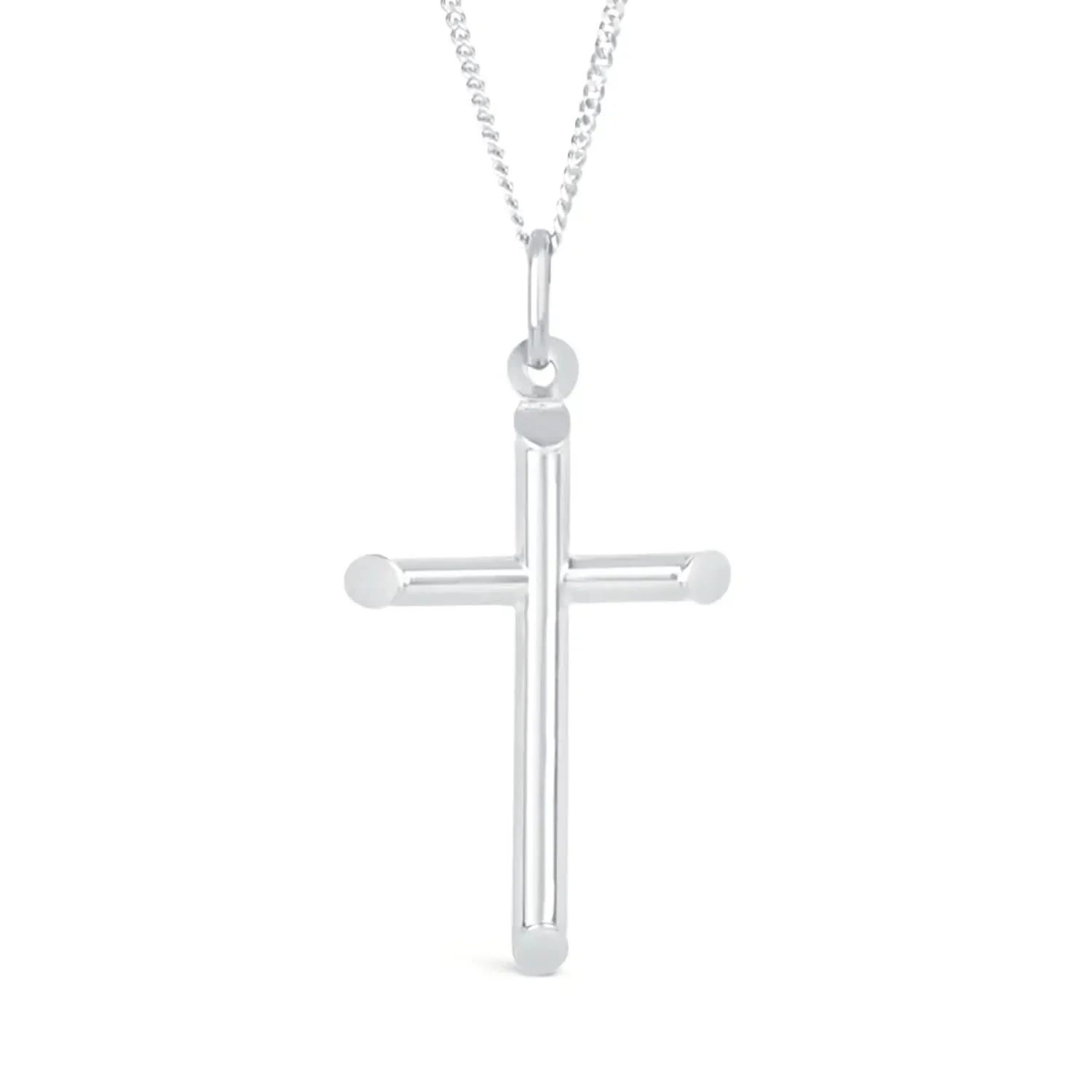 Men's Silver Cross Necklace - Image 4