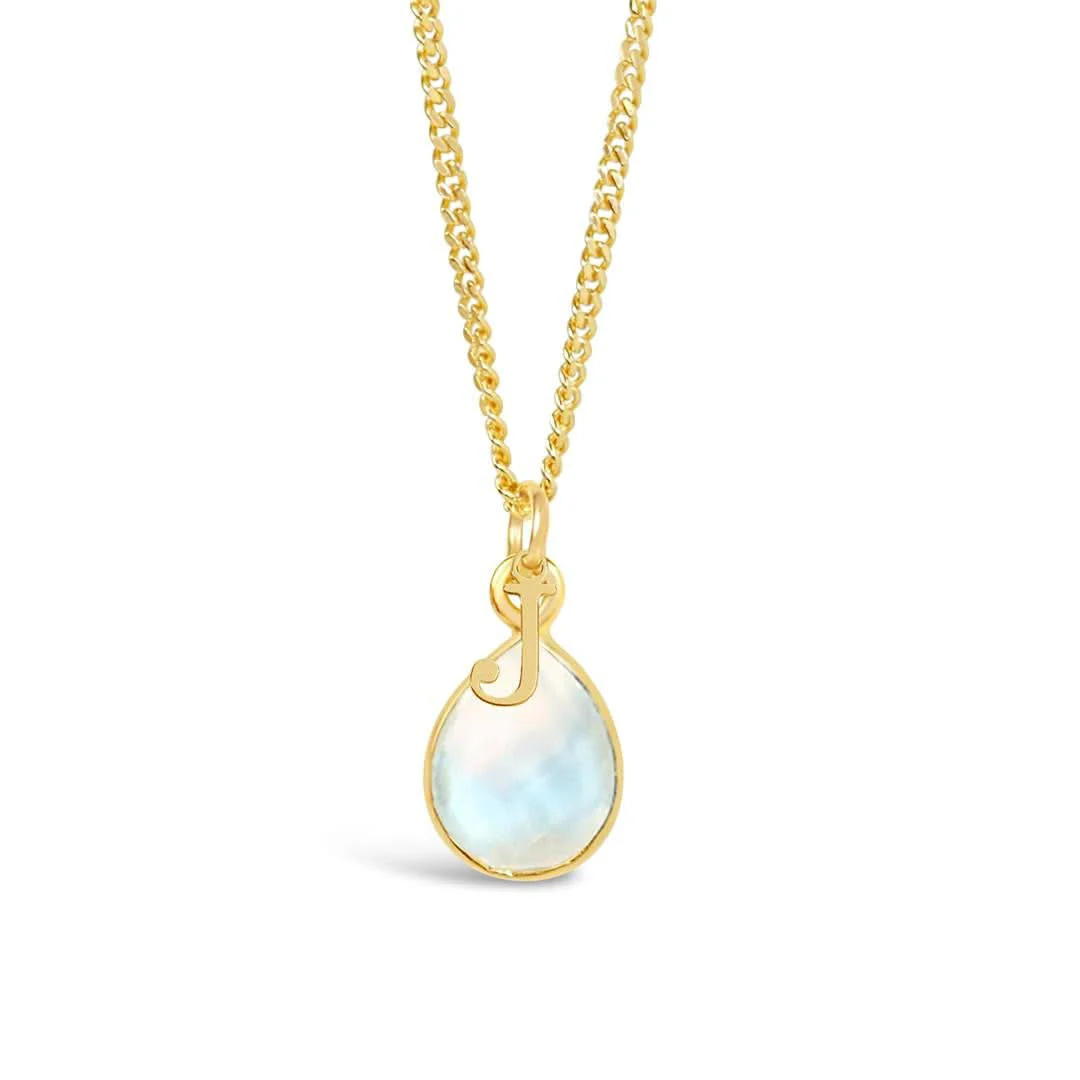 Moonstone Charm Necklace in Gold | June Birthstone - Image 5