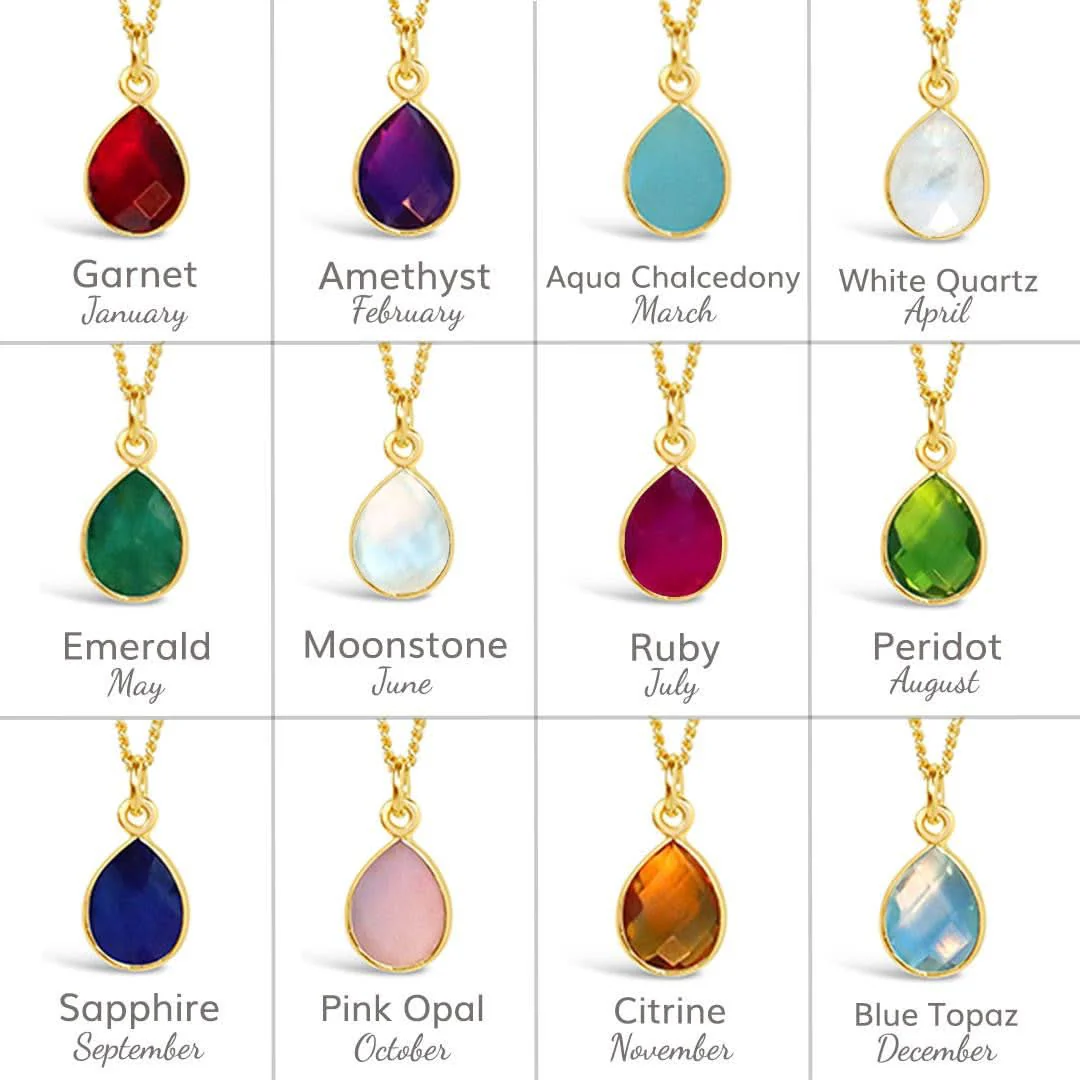 Moonstone Charm Necklace in Gold | June Birthstone - Image 8