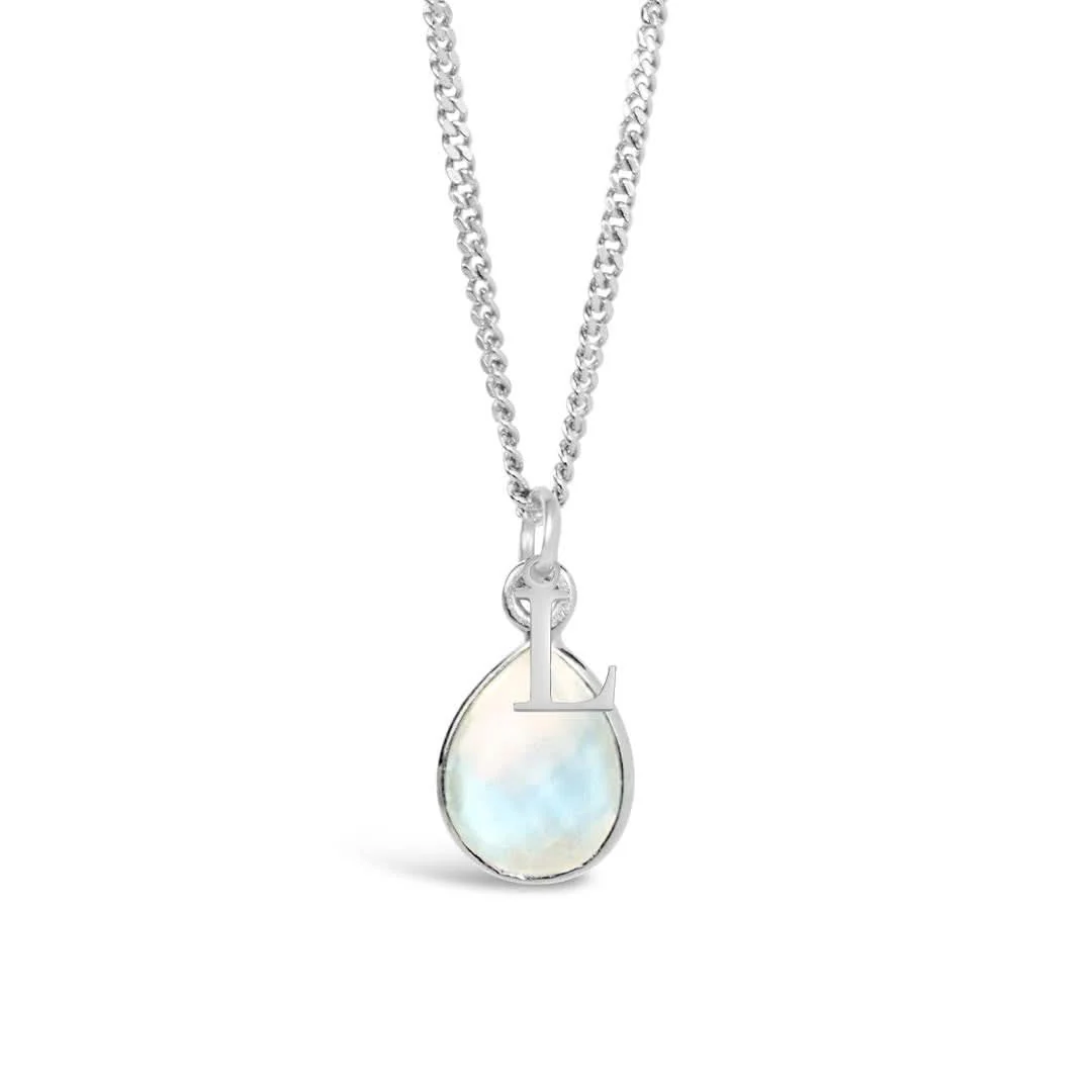 Moonstone Charm Necklace in Silver | June Birthstone - Image 7