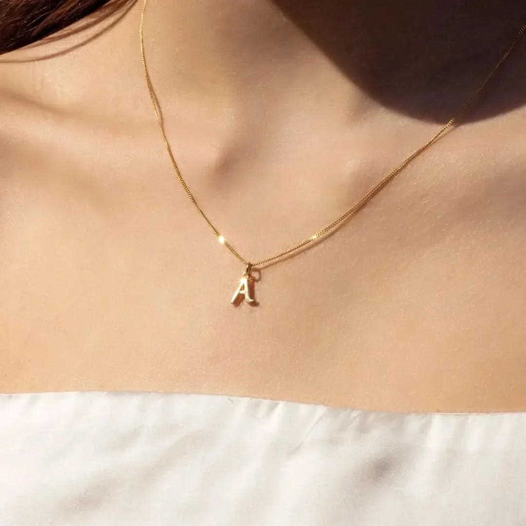 Handcrafted 9ct Gold Personalised Initial Necklace - Image 3