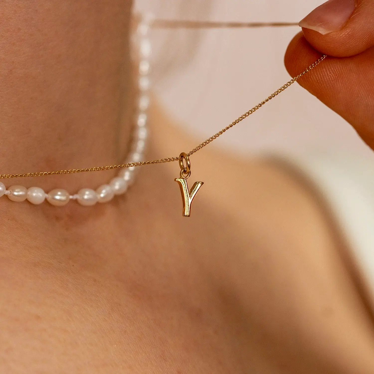 Handcrafted 9ct Gold Personalised Initial Necklace - Image 6