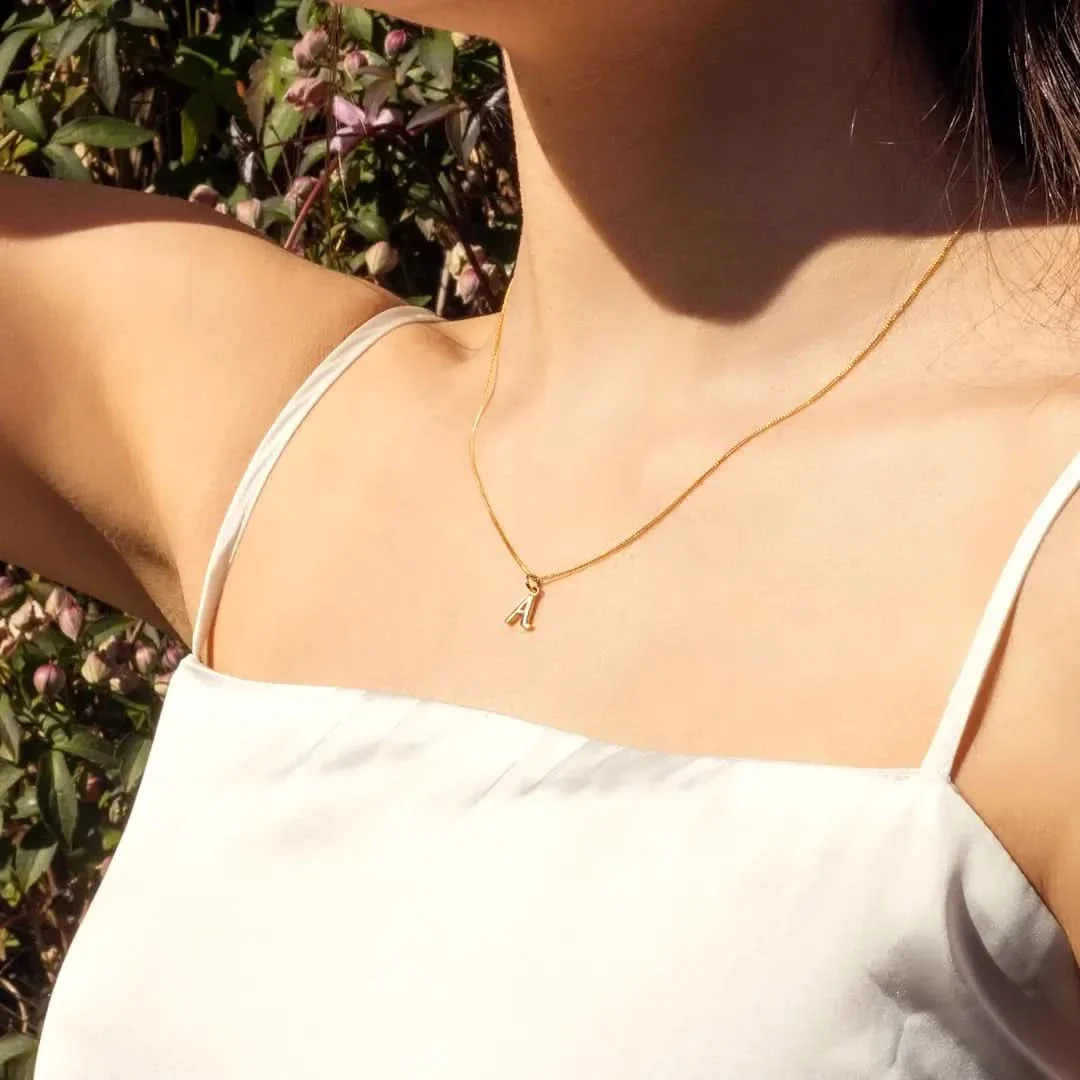 Handcrafted 9ct Gold Personalised Initial Necklace - Image 9
