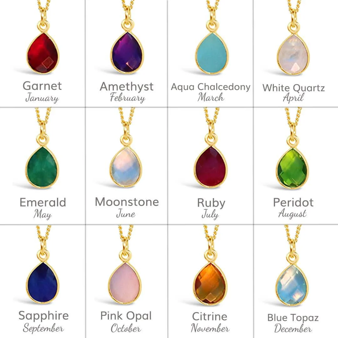 Pink Opal Drop Hoop Earrings | Gold - October - Image 10