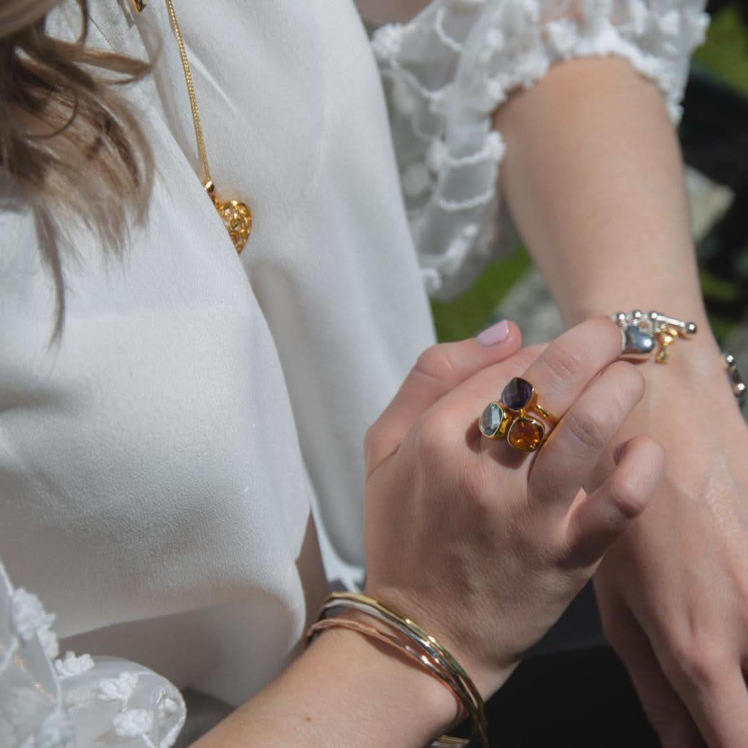 Purple Amethyst Cocktail Ring | Rose Gold - Image 4