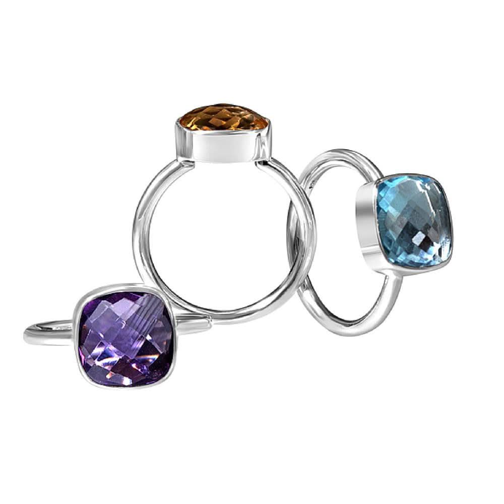 Purple Amethyst Cocktail Ring | Silver - Image 7